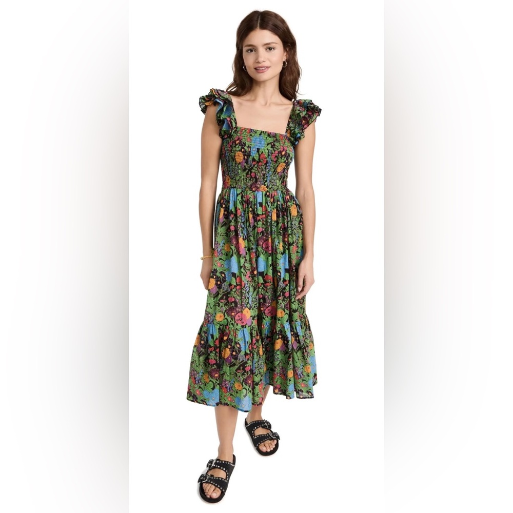 Mille Olympia Floral Midi Dress XS